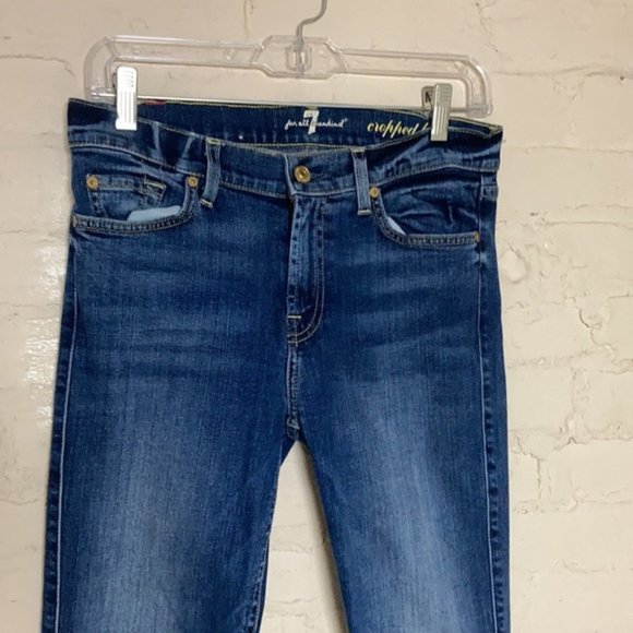 7 For All Mankind/7FAM Cropped Boot High Rise Dark Wash Jeans size 28 - Picture 4 of 11